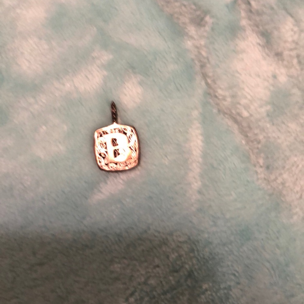 The letter B pendant.silver stamped